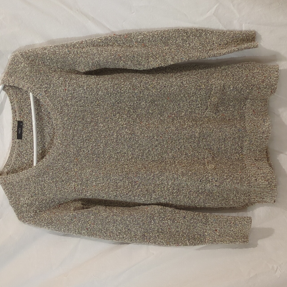 M & Co | Neutral Grey with Black Marled Sweater Long Sleeves Long Length | 10